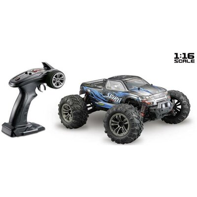 1:16 RC modellautó Elektro Monstertruck 4WD RtR 2,4 GHz, fekete/kék, Absima Spirit 16002