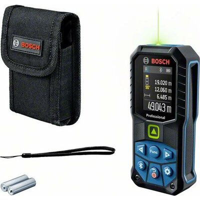 Bosch Professional GLM 50-27 CG Lézeres távolságmérő Kalibrált (ISO) Bluetooth-os, Dokumentiációs alkalmazás, Állványadapter, 6,3 mm (1/4) Mérési tartomány