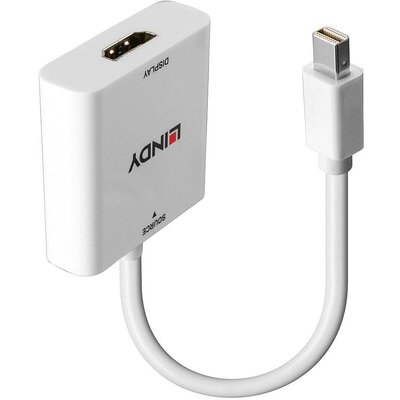 LINDY Csatlakozókábel Mini DisplayPort dugó, HDMI-A alj 18 cm Fekete 38319 HDMI kábel