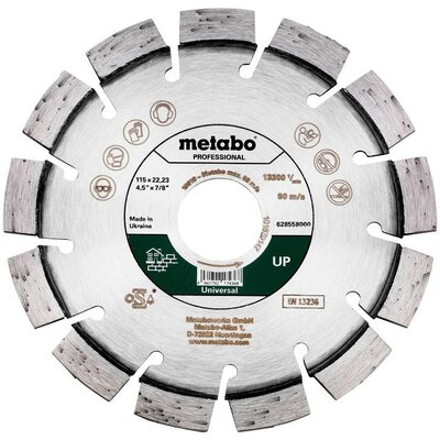 Metabo 628558000 Gyémánt bevonatú vágótárcsa Ø 115 mm Furat átmérő 22.23 mm 1 db