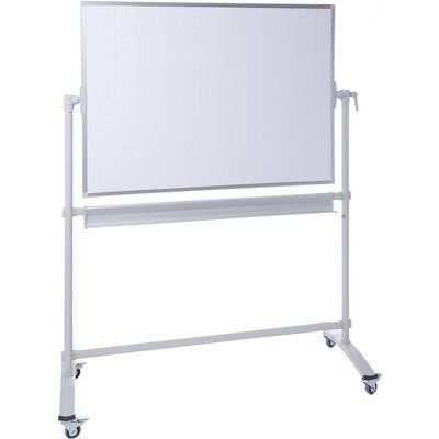 Dahle Hordozható fehér tábla BASIC (Sz x Ma) 1200 mm x 1800 mm Fehér lakkozott Forgatható, Mindkét oldala használható, Lerakóval, Tekercskészlettel