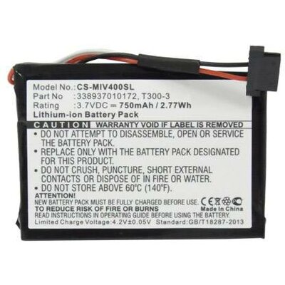 Beltrona Navigáció akku Megfelelő eredeti akku 338937010172, T300-3 3.7 V 750 mAh