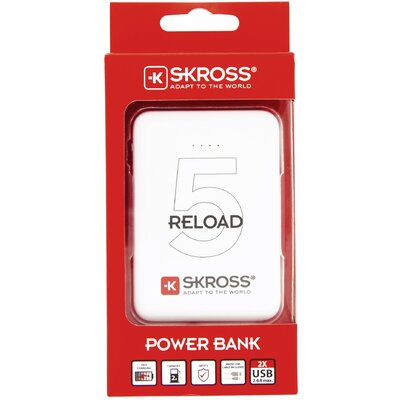 Skross Reload 5 Powerbank 5000 mAh Lítiumion Fehér állapotjelző