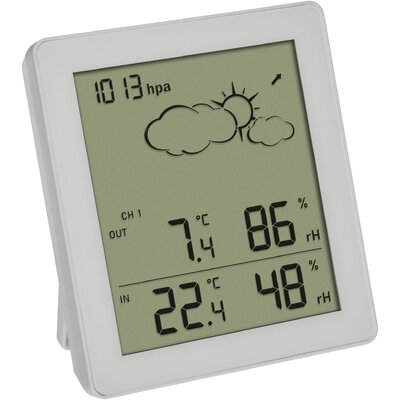 TFA Dostmann Funk-Wetterstation CLEAR 35.1168.02 Vezeték nélküli időjárásjelző állomás Előrejelzés 12 - 24 órás Érzékelők száma (max.) 3