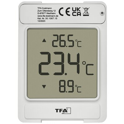 TFA Dostmann Digitales Fensterthermometer WINDOO Ablakhőmérő Szürke