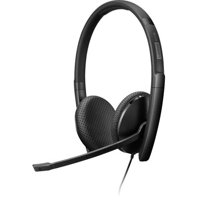 Lenovo On Ear headset Vezetékes Fekete mikrofon zajelnyomás