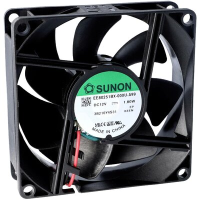 Sunon EF80251B3-1000U-A99 Axiális ventilátor 12 V/DC 56.05 m³/óra (H x Sz x Ma) 25 x 80 x 80 mm