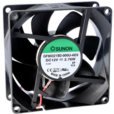 Sunon GF80321B2-000U-AE9 Axiális ventilátor 12 V/DC 94.95 m³/óra (H x Sz x Ma) 32 x 80 x 80 mm