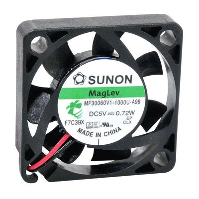 Sunon MF30060V21000UA99 Axiális ventilátor 5 V/DC 6.28 m³/óra (H x Sz x Ma) 30 x 30 x 6 mm