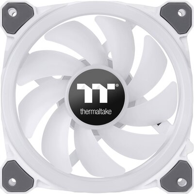 Thermaltake Riing Trio 12 RGB Radiator Fan White TT Premium Edition Számítógépház ventilátor Fehér (Sz x Ma x Mé) 120 x 25 x 120 mm LED-es világítással