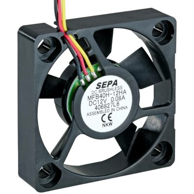 SEPA MFB40H12HA-001 Axiális ventilátor 12 V/DC 13.92 m³/óra (H x Sz x Ma) 40 x 40 x 10 mm