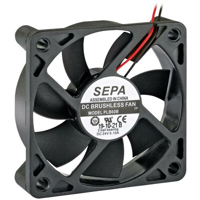 SEPA PLB60B12SE32A Axiális ventilátor 12 V/DC 27.6 m³/óra (H x Sz x Ma) 60 x 60 x 15 mm