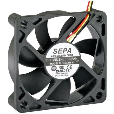 SEPA PLB60B24FSE31A Axiális ventilátor 24 V/DC 27.6 m³/óra (H x Sz x Ma) 60 x 60 x 15 mm