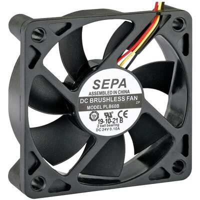 SEPA PLB60B12FSE33A Axiális ventilátor 12 V/DC 27.6 m³/óra (H x Sz x Ma) 60 x 60 x 15 mm