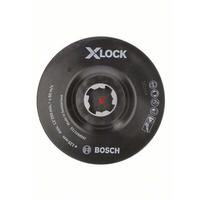 X-LOCK hátlap, tépőzáras rögzítővel, 125 mm Bosch Accessories 2608601722