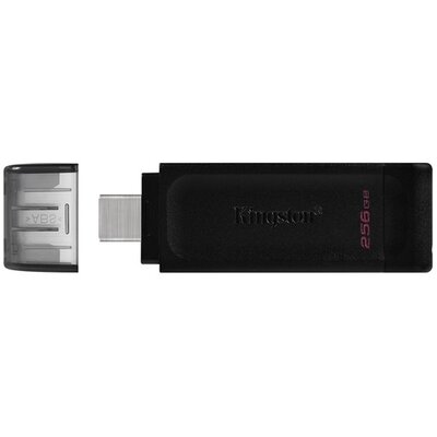 KINGSTON DT70/256GB KINGSTON DT 70 pendrive/USB Stick (Type-C 3.2, Gen 1) 256GB FEKETE [Samsung Galaxy Tab S10 Ultra, Samsung Galaxy Tab S10 Plus, Samsung Galaxy S24 FE (SM-S721), Samsung Galaxy A16]