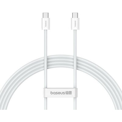 USB Type-C töltő- és adatkábel, USB Type-C, 200 cm, 30W, törésgátlóval, gyorstöltés, PD, Baseus Superior, P10365200211-01, fehér