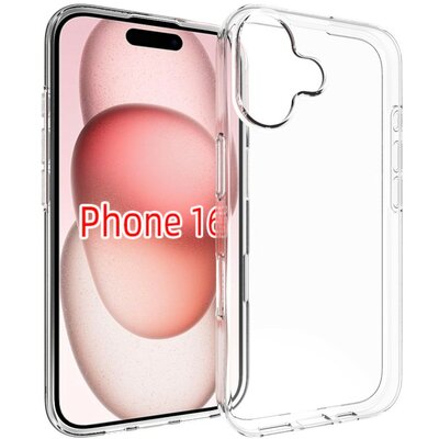 iPhone 16 vékony TPU szilikon hátlap,Átlátszó