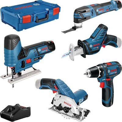 Bosch Professional 5 tool KIT + GBA + GAL + XL-Boxx 0615A0017C Szerszámkészlet Univerzális 10 részes