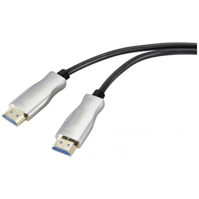 SpeaKa Professional HDMI Csatlakozókábel HDMI-A dugó, HDMI-A dugó 50.00 m Fekete SP-9019356 4K UHD, Árnyékolt HDMI kábel