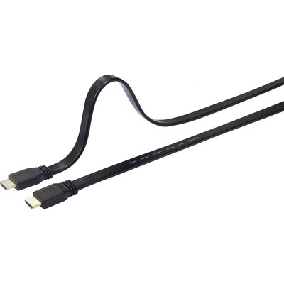 SpeaKa Professional HDMI Csatlakozókábel HDMI-A dugó, HDMI-A dugó 5.00 m Fekete SP-7541956 4K UHD, Audio Return Channel, aranyozott érintkező HDMI kábel