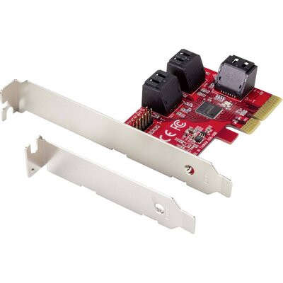 Renkforce RF-4599662 6 port SATA kontroller PCIe x4 Alkalmas: SATA SSD Alacsony profilú slot lemezzel