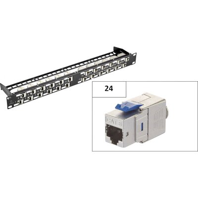 Renkforce KSV8 24 port Hálózati patchpanel 483 mm (19) CAT 8.1 1 ME