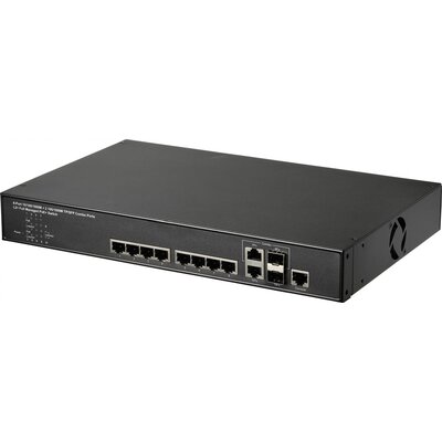 Renkforce RF-MSW-600 Hálózat switch, RJ45/SFP+ 8 + 2 Port 1 GBit/s PoE funkció