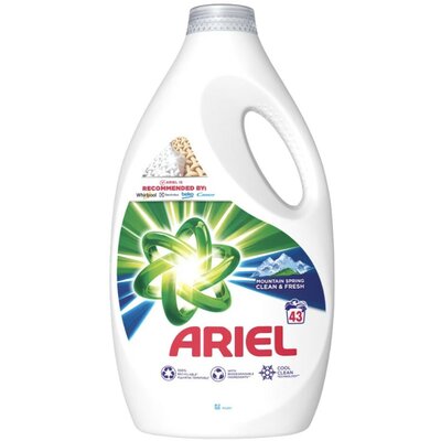 Ariel Mountain Spring Clean & Fresh folyékony mosószer fehér ruhákhoz - 43 mosás 2,15L