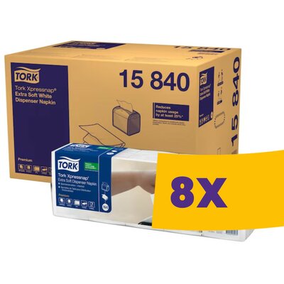 Tork Xpressnap® Extra Soft fehér adagolós szalvéta 500 lapos - 15840 (Karton - 8 csg)