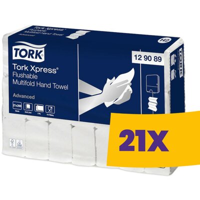 Tork Xpress® Multifold toalettbe dobható kéztörlő - 129089 (Karton - 21 csg)