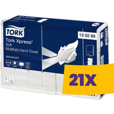 Tork Xpress® Soft Multifold hajtogatott kéztörlő - 130289 (Karton - 21 csg)