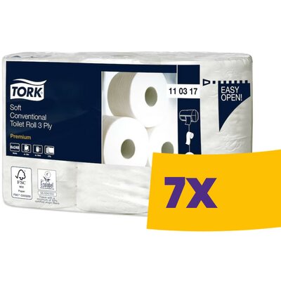 Tork Soft kistekercses toalettpapír 6 tekercses - 110317 (Karton - 7 csg)