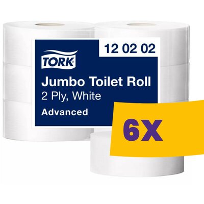 Tork Jumbo fehér toalettpapír 26cm átm. - 120202 (Karton - 6 tek)