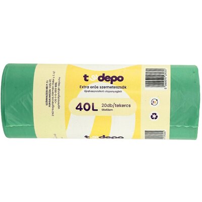 T-Depo szemeteszsák 40L - 55*62cm extra erős 20db/tek