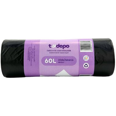 T-Depo szemeteszsák 60L - 60*70cm extra erős 20db/tek