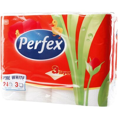 Perfex WC papír hófehér - 3 rétegű 24 tekercses