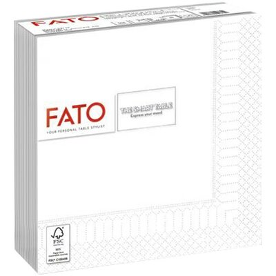 FATO Smart Table hófehér szalvéta, 33x33cm, 2 rétegű 50 lapos