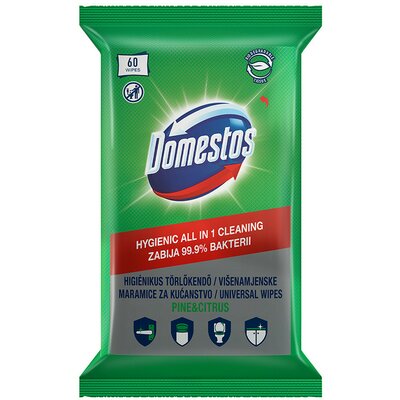 Domestos higiénikus fertőtlenítő kendő 60db-os