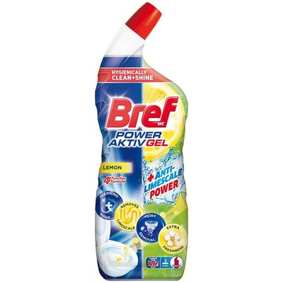 Bref Power Aktiv WC tisztító gél Lemon 700ml