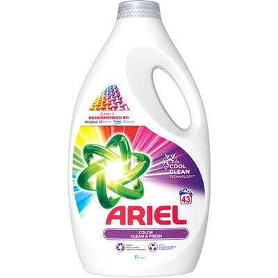 Ariel Color Clean & Fresh folyékony mosószer színes ruhákhoz - 43 mosás 2,15L