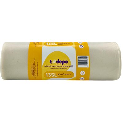 T-Depo átlátszó szemeteszsák 135L - 70*110cm extra erős 10db/tek