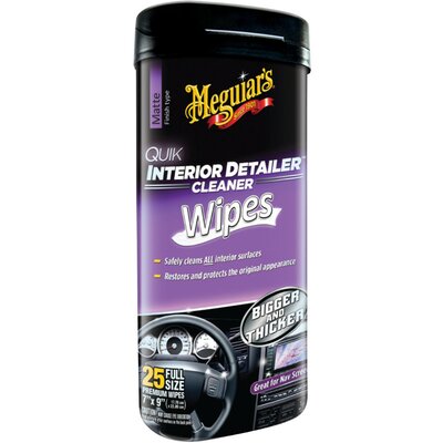 Meguiar's Quik Interior Detailer Wipes belső műanyagtisztító és ápoló kendő matt 25 db