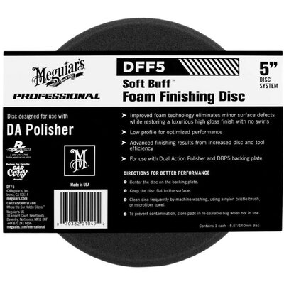 Meguiar's Soft Buff Foam Finishing Disc 5" befejező és viaszoló polírozó korong 140 mm