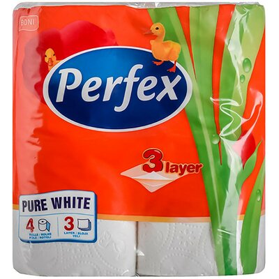 Perfex WC papír hófehér - 3 rétegű 4 tekercses