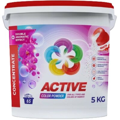 Active mosópor színes ruhákhoz - 65 mosás 5kg