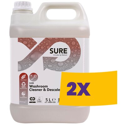 Sure Washroom Cleaner&Descaler Fürdőszobai tisztító- és vízkőoldószer 5L (Karton - 2 db)