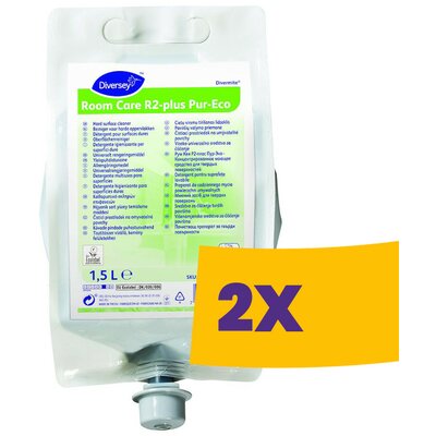 Room Care R2-plus Pur-Eco Koncentrált tisztítószer vízálló, kemény felületekhez 1,5L (Karton - 2 db)