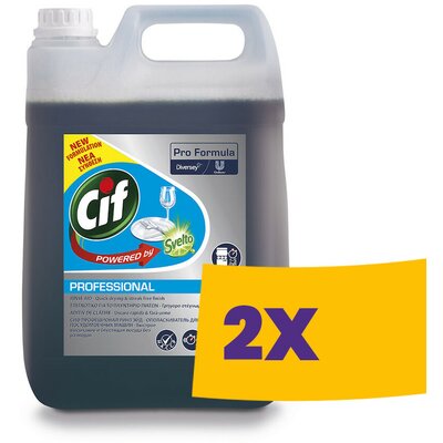 CIF Pro Formula Rinse Aid Gépi öblítőszer közepesen kemény és kemény vízhez 5L (Karton - 2 db)