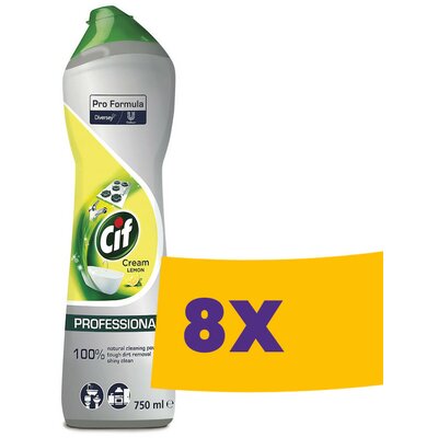 CIF Pro Formula Cream Lemon Karcmentesen tisztító folyékony súrolószer citrom 750ml (Karton - 8 db)